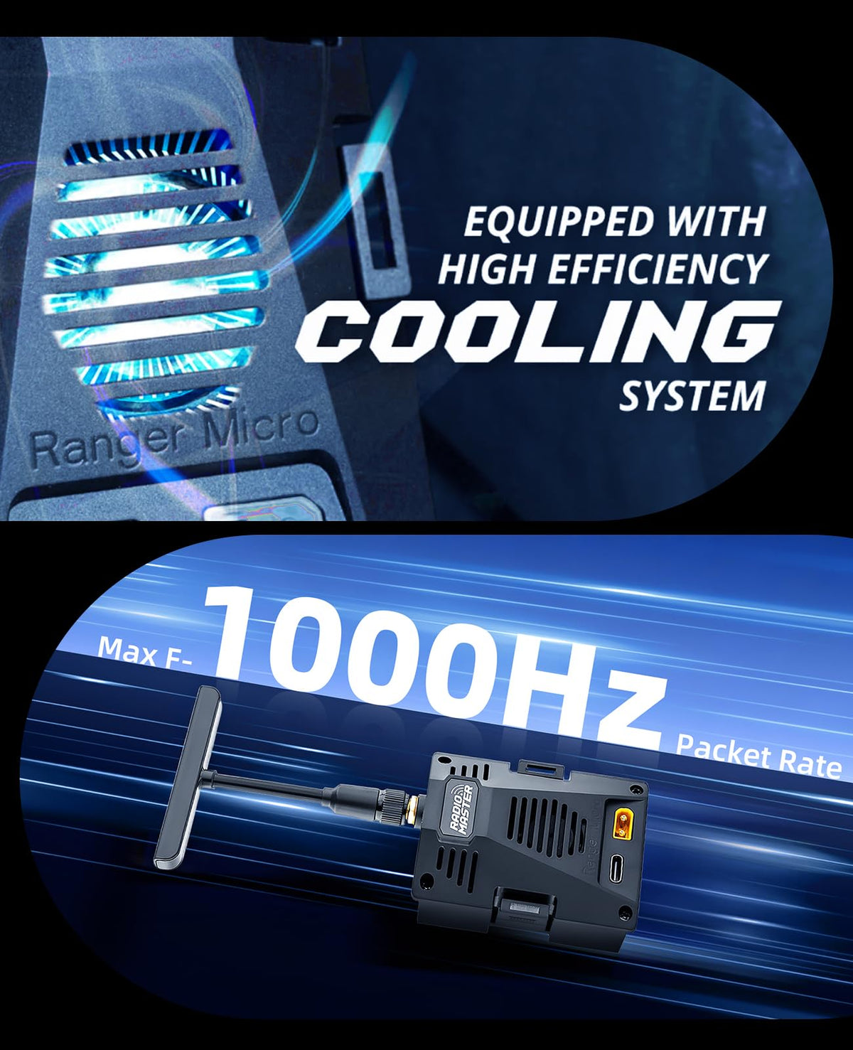 STARDRONE Ranger Micro demonstrates 1000Hz packet rate for responsive control.