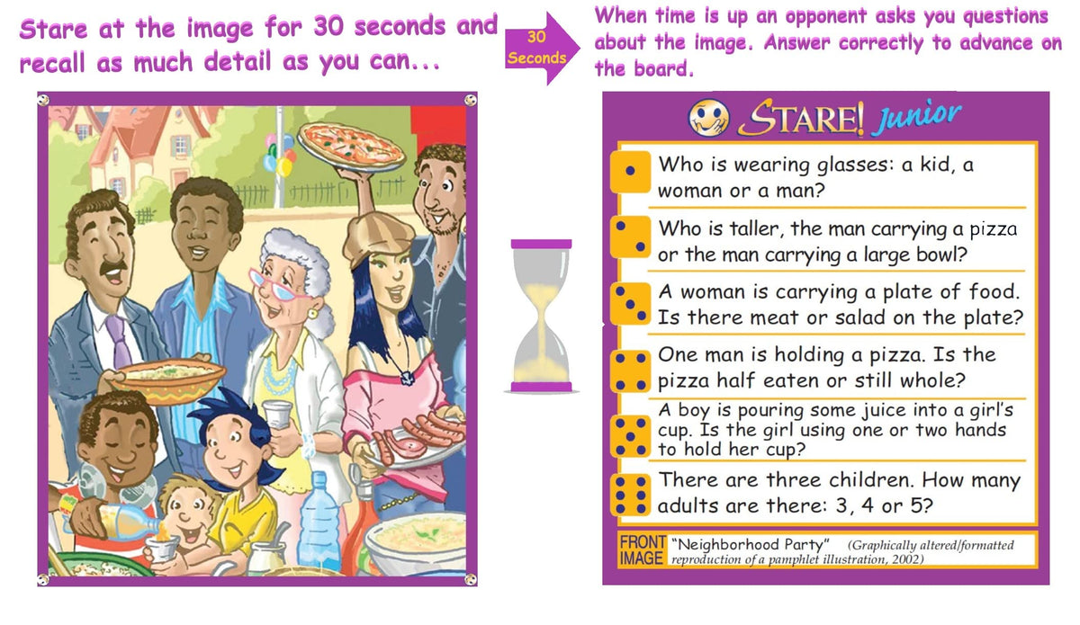 Stare Junior diverse art styles including illustrations, photos, and animations engage kids in delightful detail spotting.