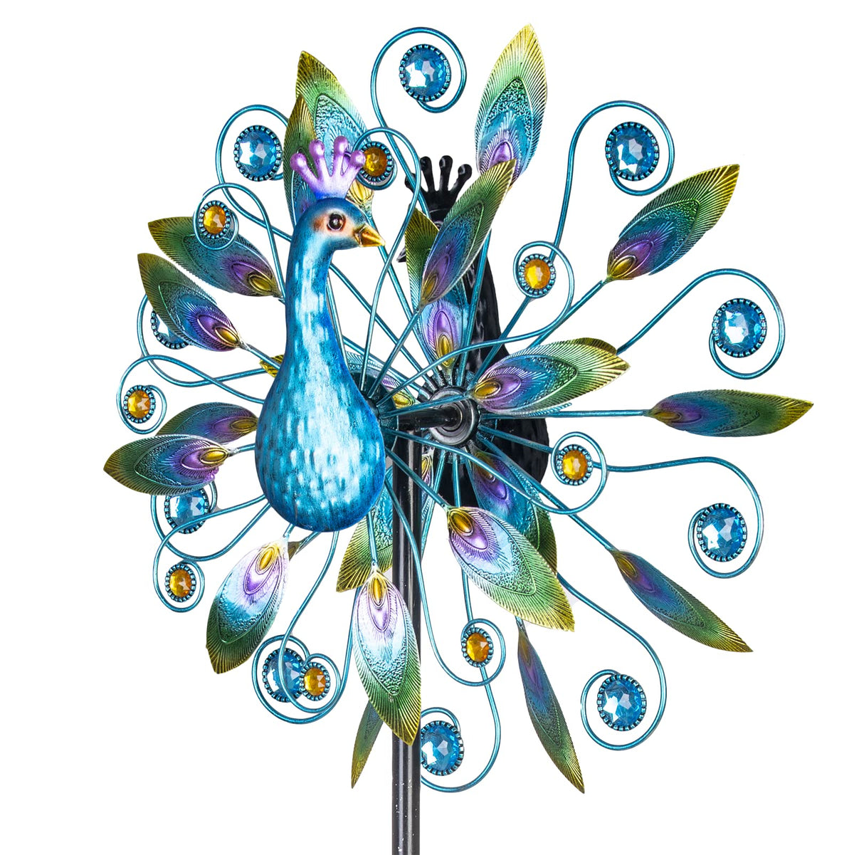 Stargarden peacock wind spinner is a charming gift for garden lovers.