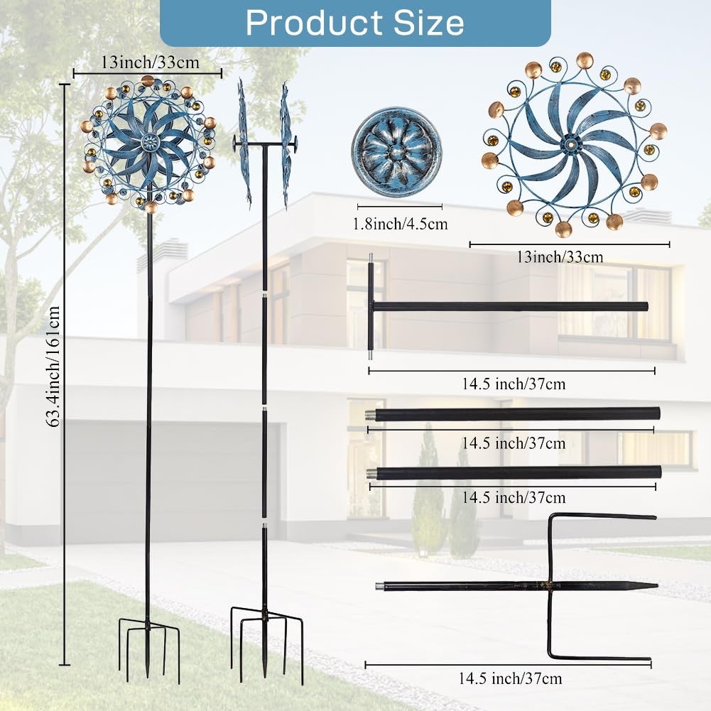 Stargarden wind spinner easy tool-free installation for quick setup
