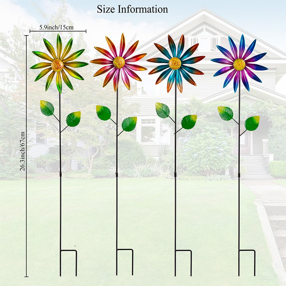 Stargarden wind spinner in garden catching sunlight for shimmering effect