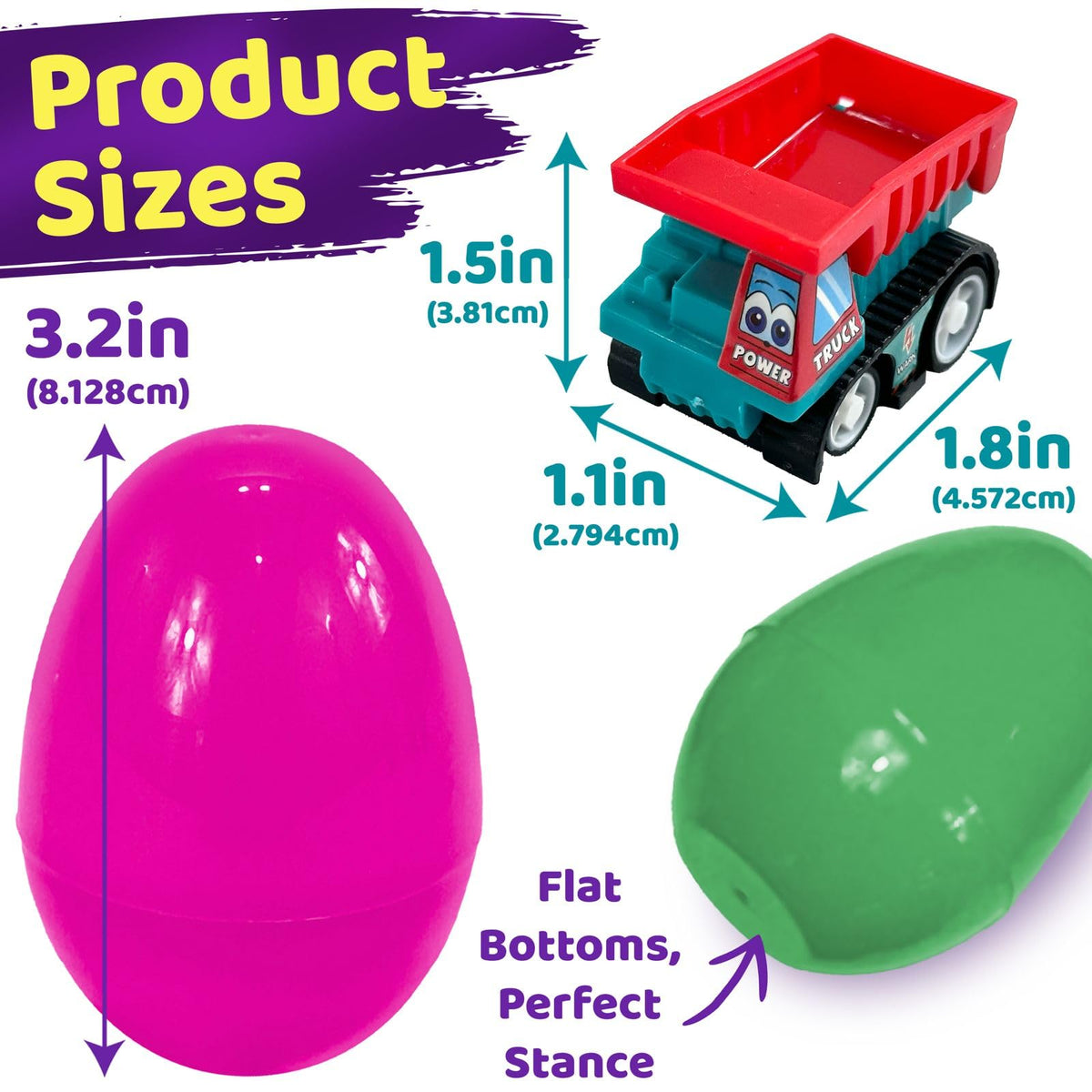 stargo colorful pre-filled eggs reveal durable mini cars for pretend play