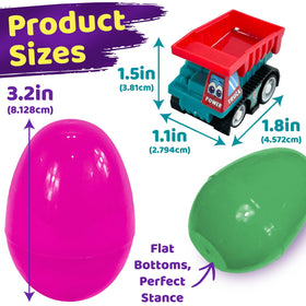 stargo colorful pre-filled eggs reveal durable mini cars for pretend play