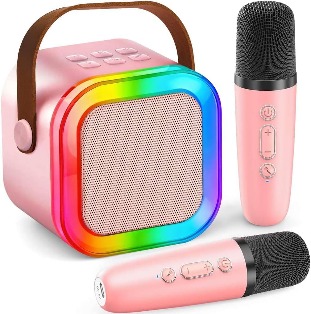 Stargo karaoke machine with LED lights for vibrant family party fun