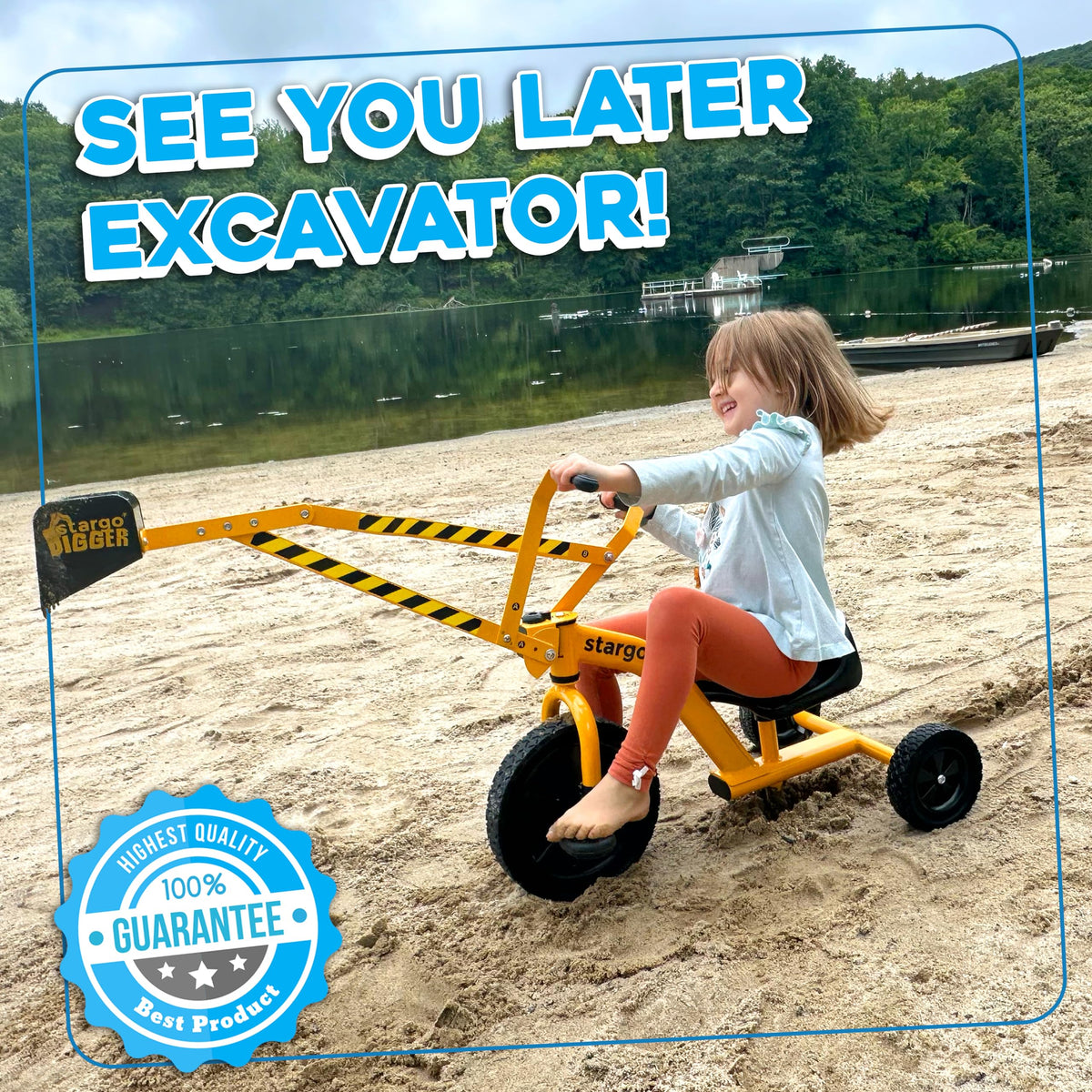 Stargo outdoor play tricycle with child exploring construction-inspired fun