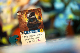 Double-sided game board in Everdell Duo offers different setups and options