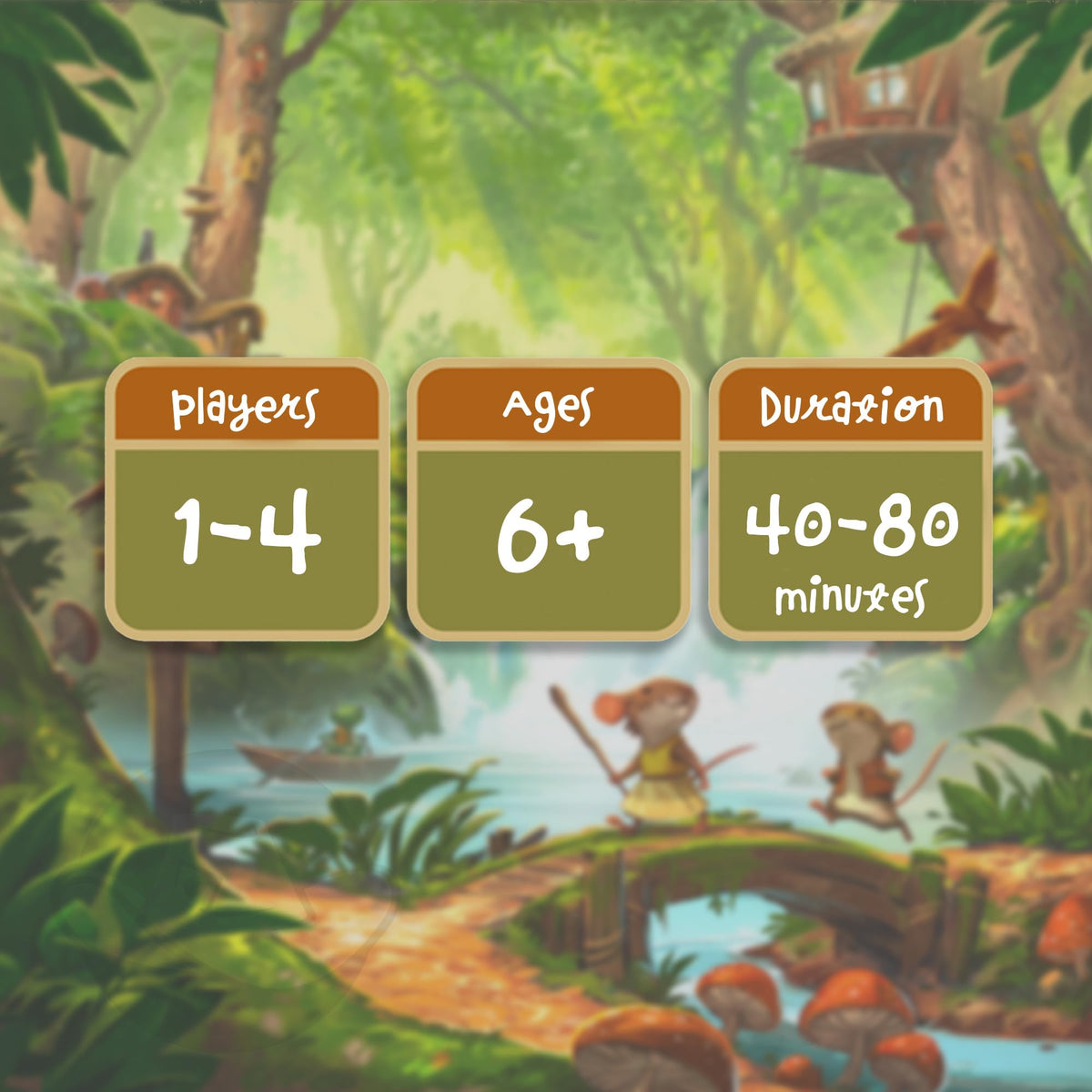 Starling Games Everdell family game night setup supports 2–4 players