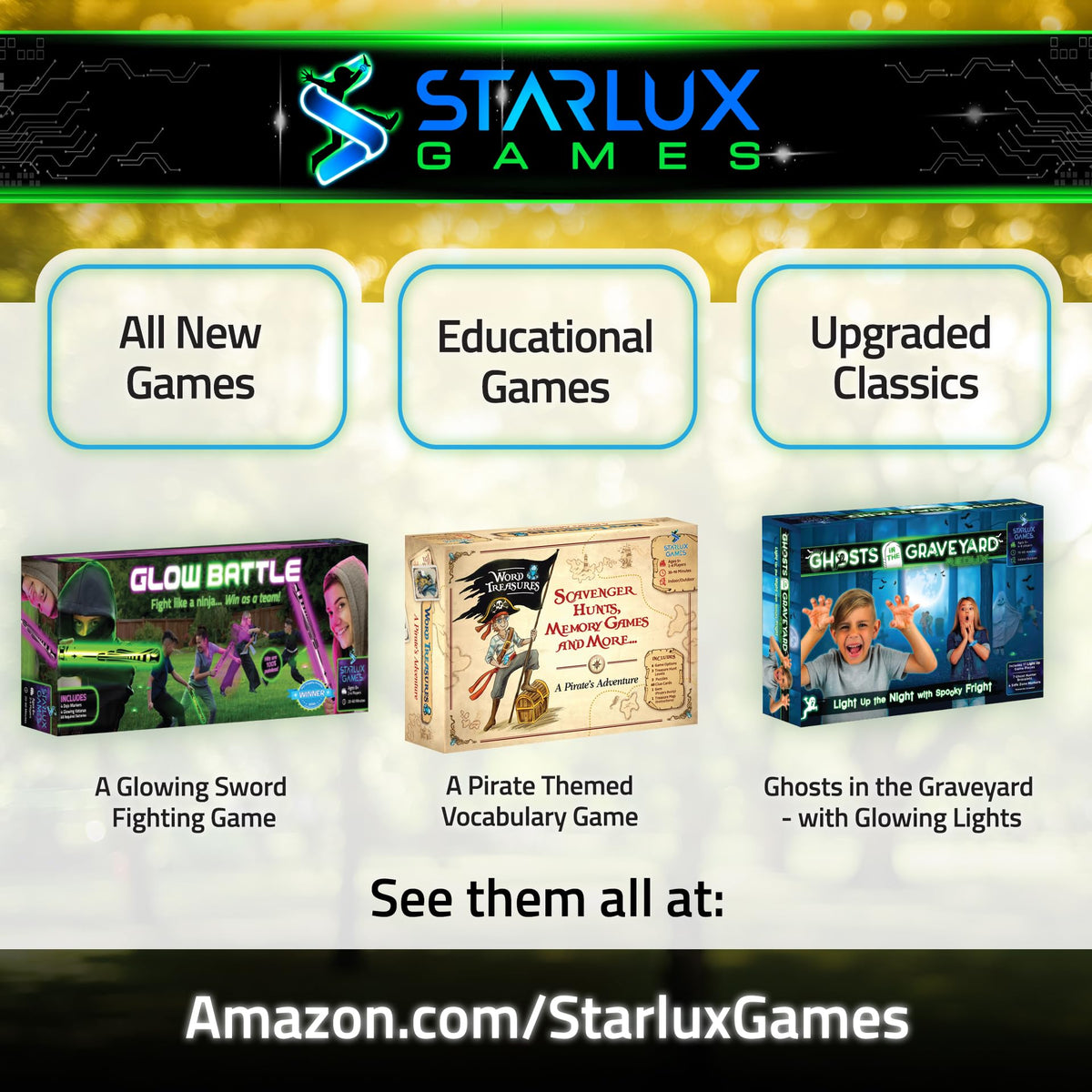 Starlux Games gem treasure hunt boosts imaginative play and birthday party excitement.