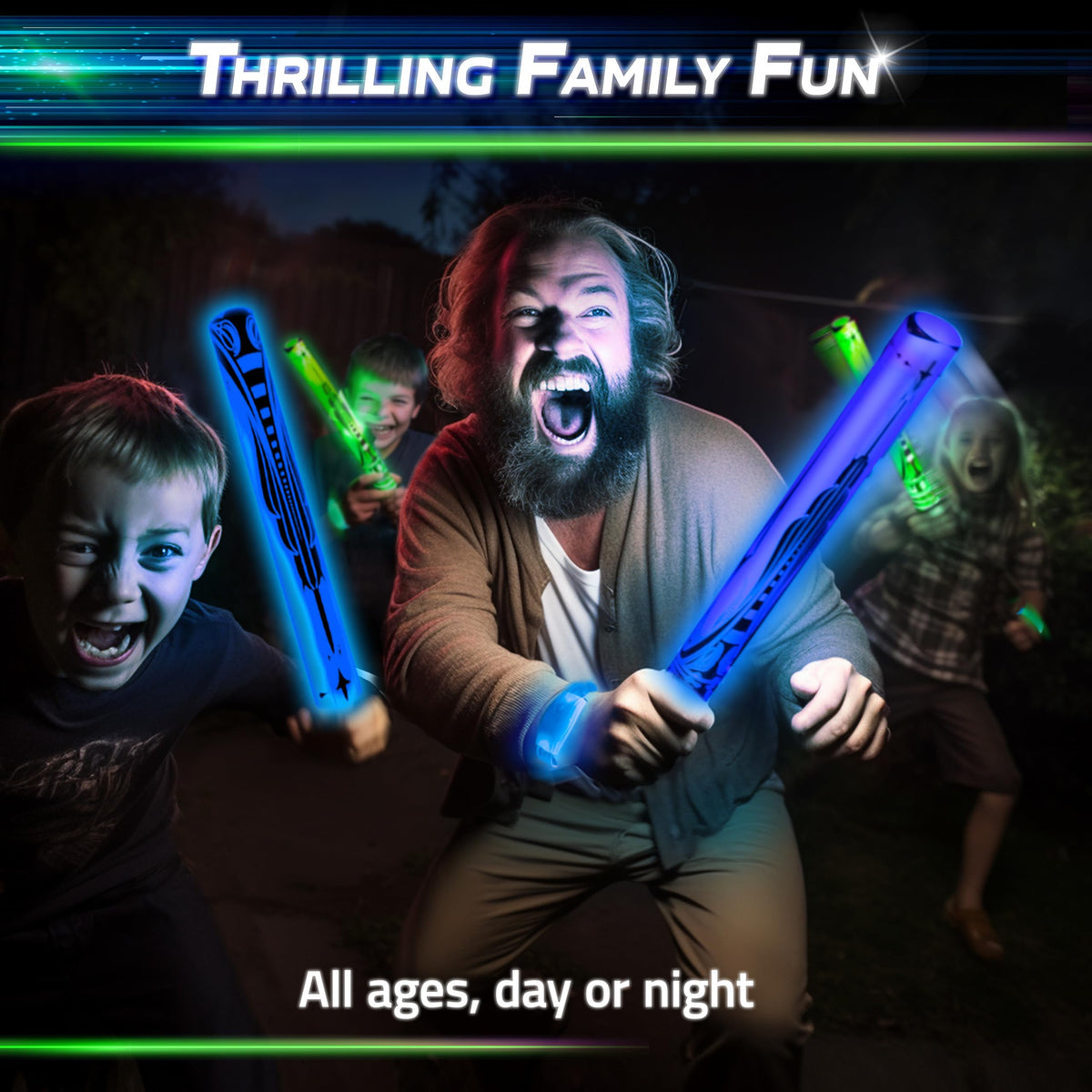 Starlux Glow Battle LED bracelets signaling teams during play