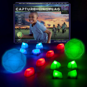 Starlux Glow capture-the-flag flag glows in the yard for exciting team play
