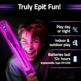 Starlux glow swords ignite shimmer during nighttime play