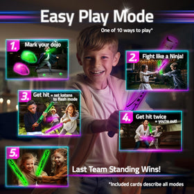 Starlux ninja action dodge with glow swords for backyard battles