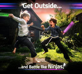 Starlux glow ninja swords pair glowing for dynamic two-player fun
