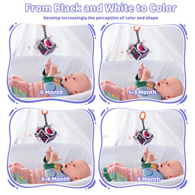 Starrykids black-white baby toy set for Montessori-inspired sensory play