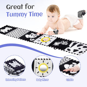 Starrykids BW wrist and sock rattle encourages reach and listening.