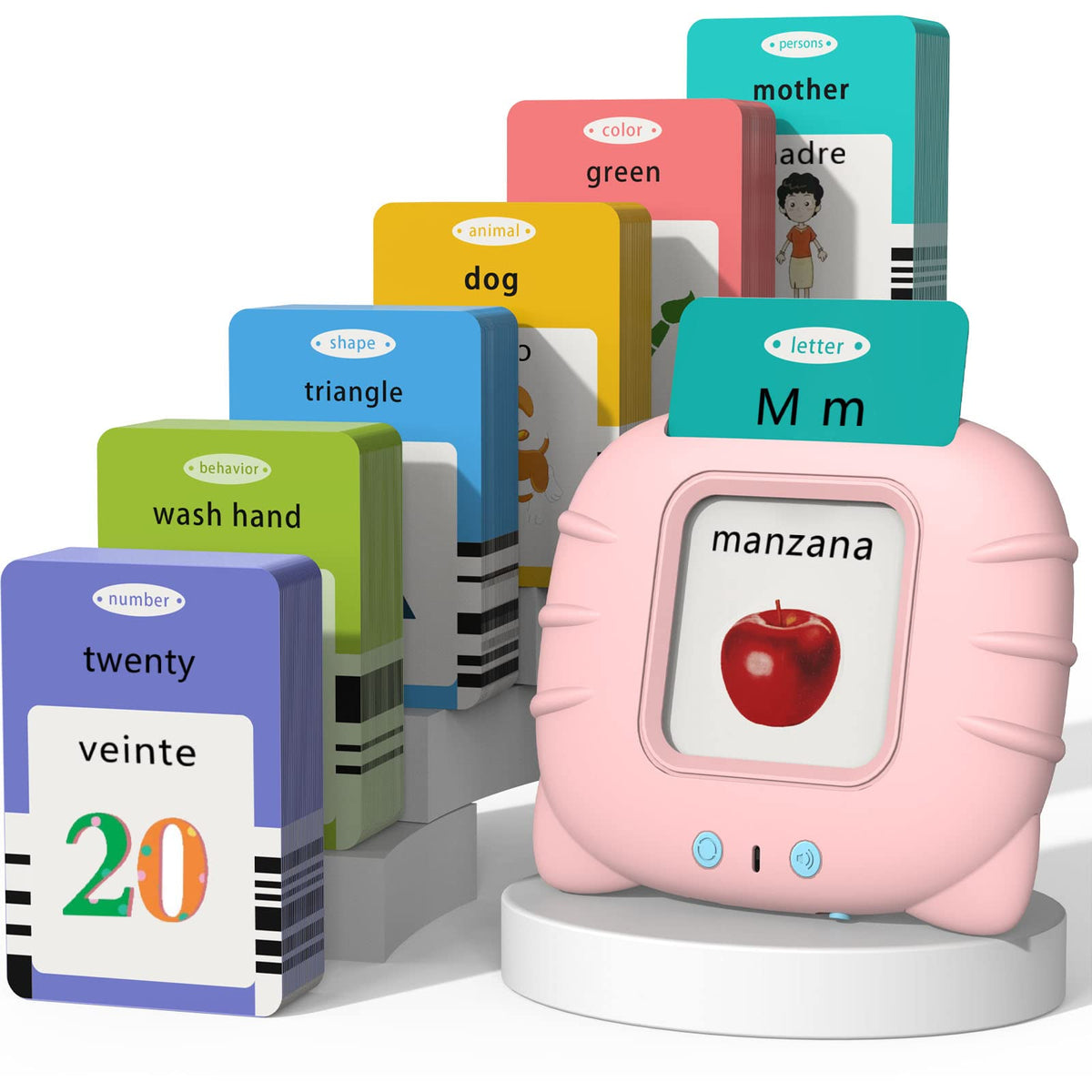 Startcan bilingual cards showcase Spanish-English vocabulary for quick language practice.