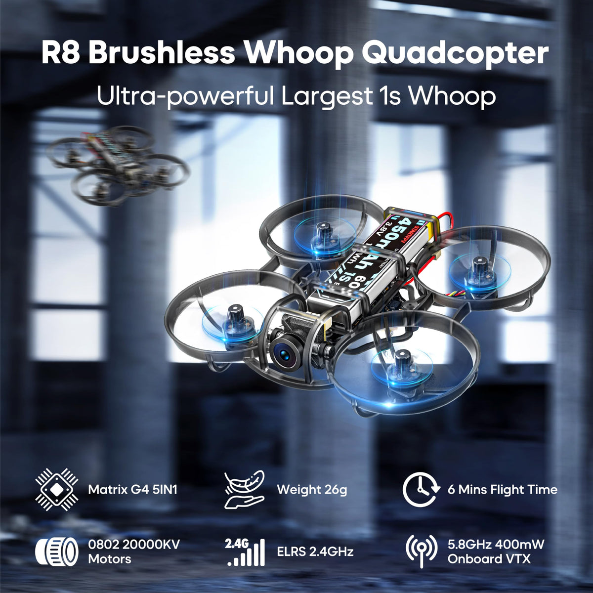 STARTFPV R8 with ELRS 24G receiver enables quick binding and low-latency control.