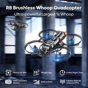STARTFPV R8 with ELRS 24G receiver enables quick binding and low-latency control.