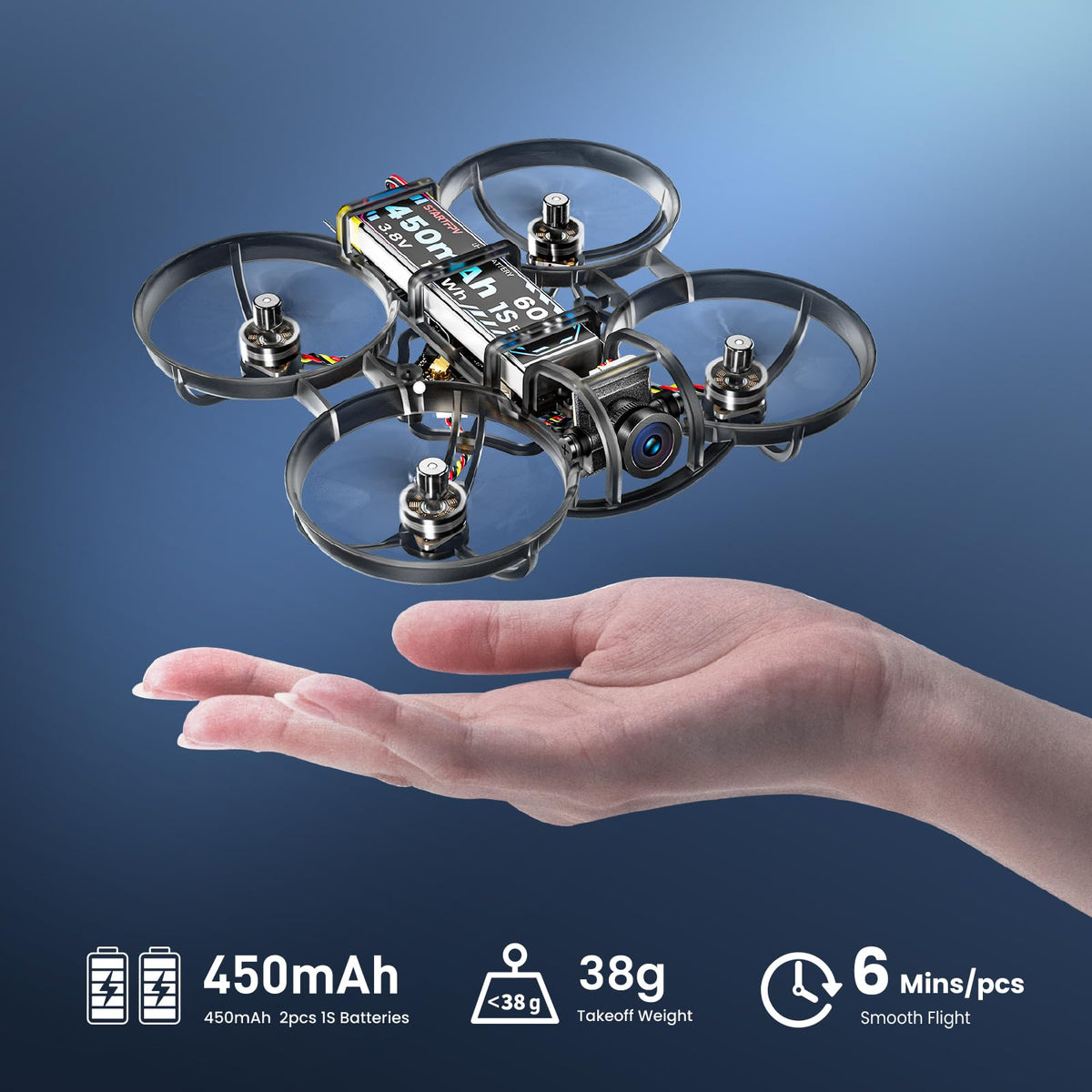 STARTFPV R8 low aero center design enhances stability during fast maneuvers.