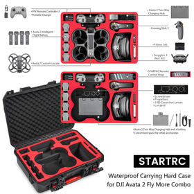 STARTRC Avata 2 case latch and handle ensures secure closure and easy portability.