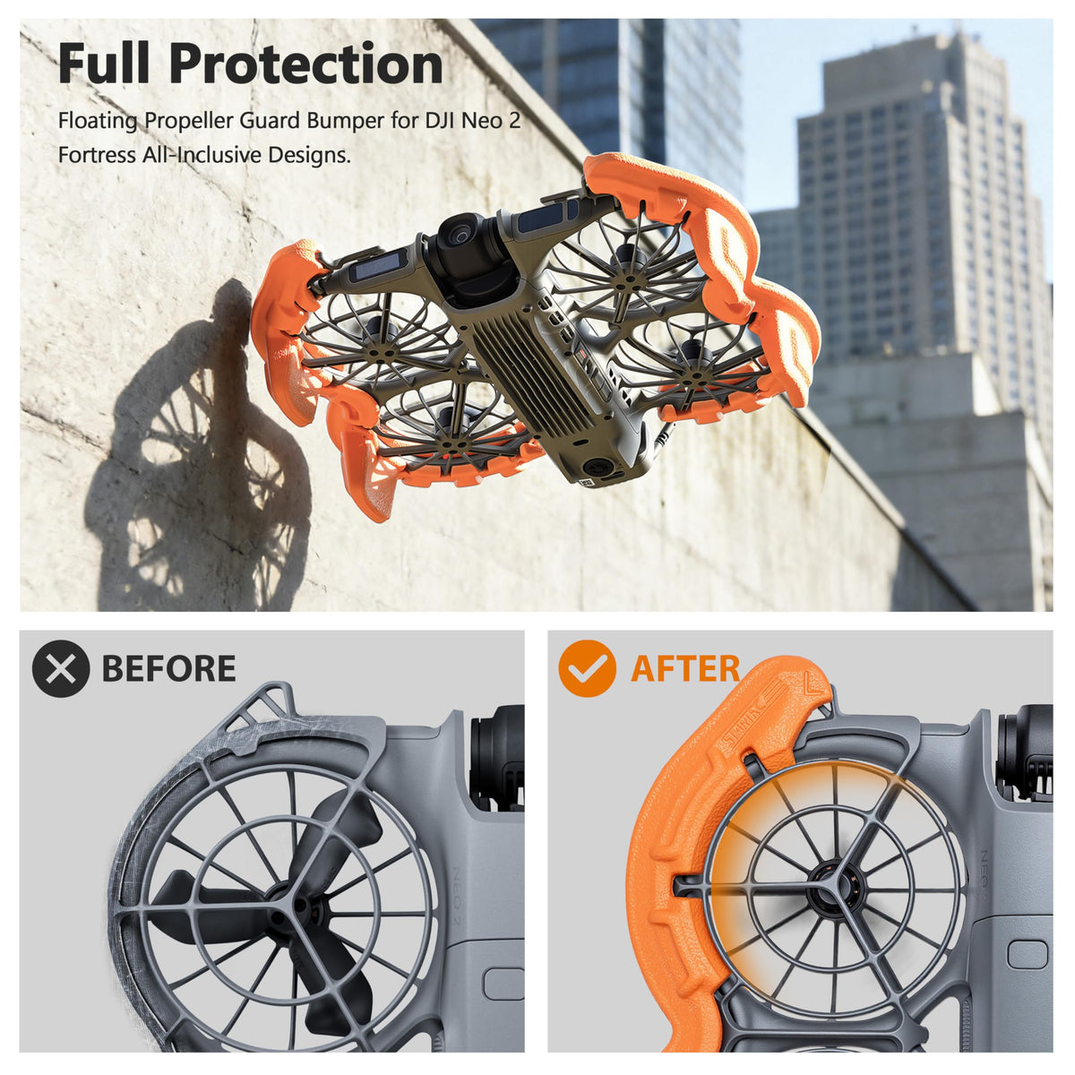 STARTRC EVA shock absorbing pad cushions Neo 2 against impacts
