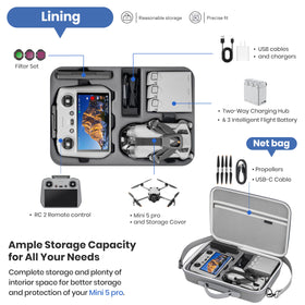 STARTRC Mini 5 Pro Case interior cushions keep drone and accessories safe