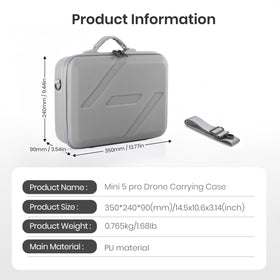 STARTRC Mini 5 Pro Case organized compartments keep drone, batteries, and filters in place