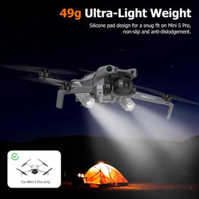 STARTRC spotlight closeup shows durable ABS body and secure propeller clamps