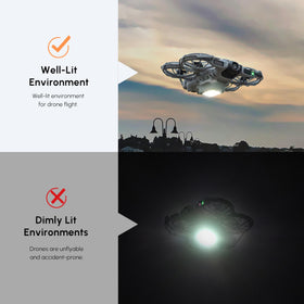 STARTRC Neo 2 lighted landing gear angled fit aligns with drone contours for precise mounting