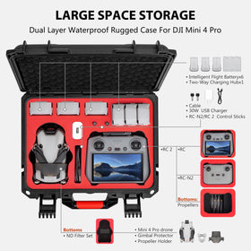 STARTRC PHOTO Mini 4 Pro case with 1:1 mold design protects contents during transport.