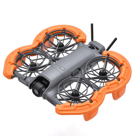 STARTRC propeller guard on DJI Neo 2 in orange protects blades during flights