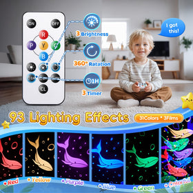 Staryou night light offers 93 effects across multiple colors for a magical ceiling show.