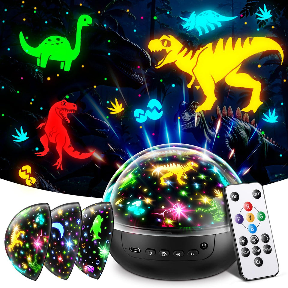 Staryou dinosaur night light with remote control for easy bedtime setup.