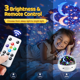 Staryou dinosaur projector remote control for quick mode changes.