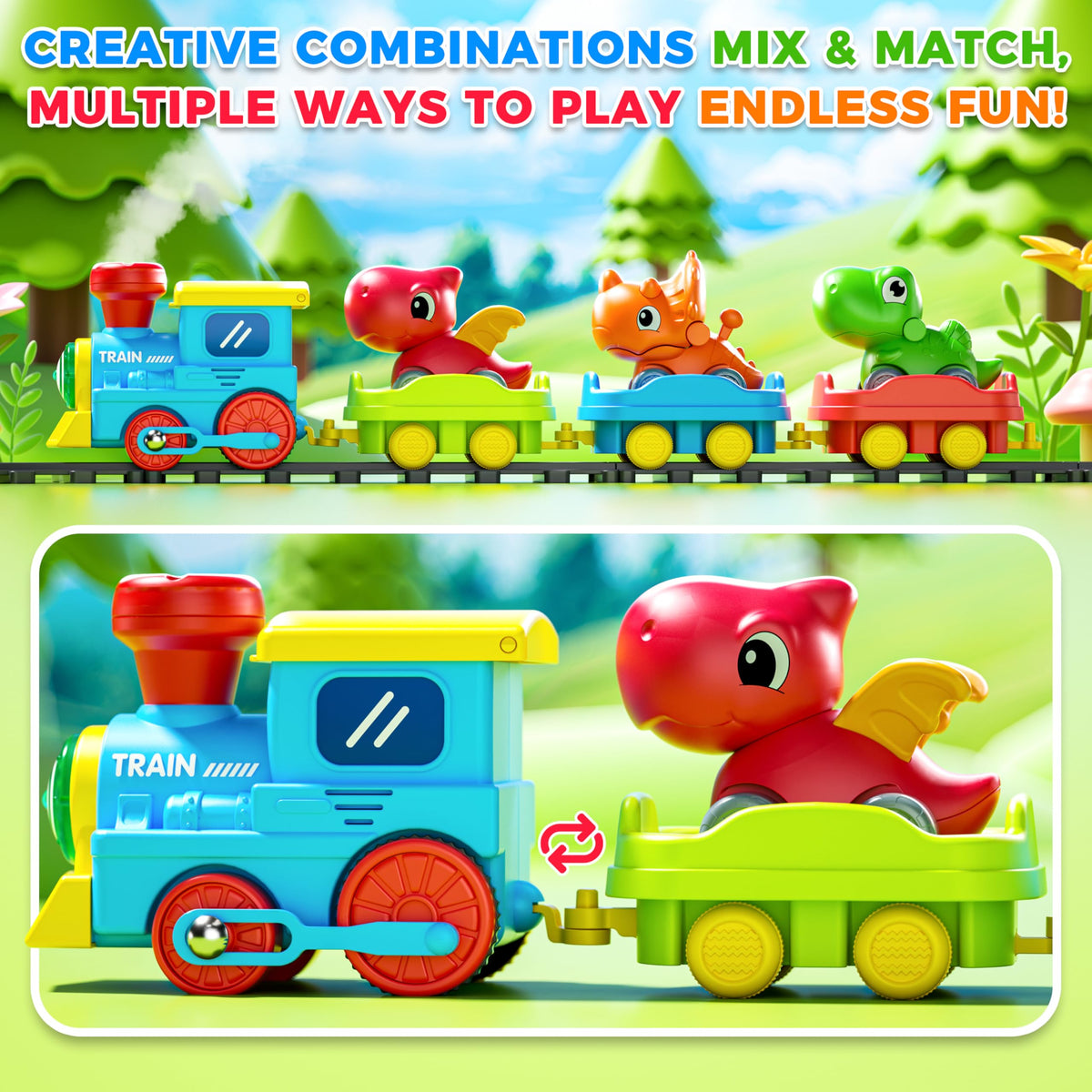 Custom track designs for Stay Fun train set encourage creativity