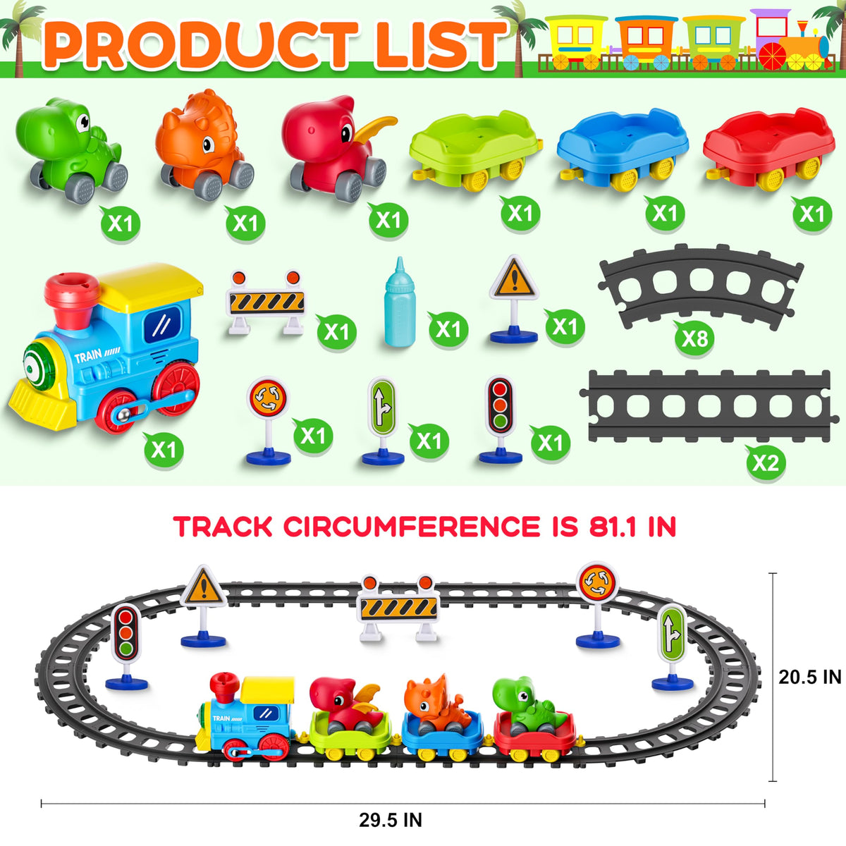 Stay Fun train set shown as a bright, gift-ready toy for toddlers