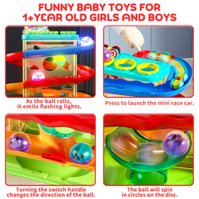 Stay Fun light-up ball on track enhances visual tracking and excitement
