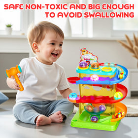 Stay Fun three-color track layers bright setup encourages color recognition and exploration