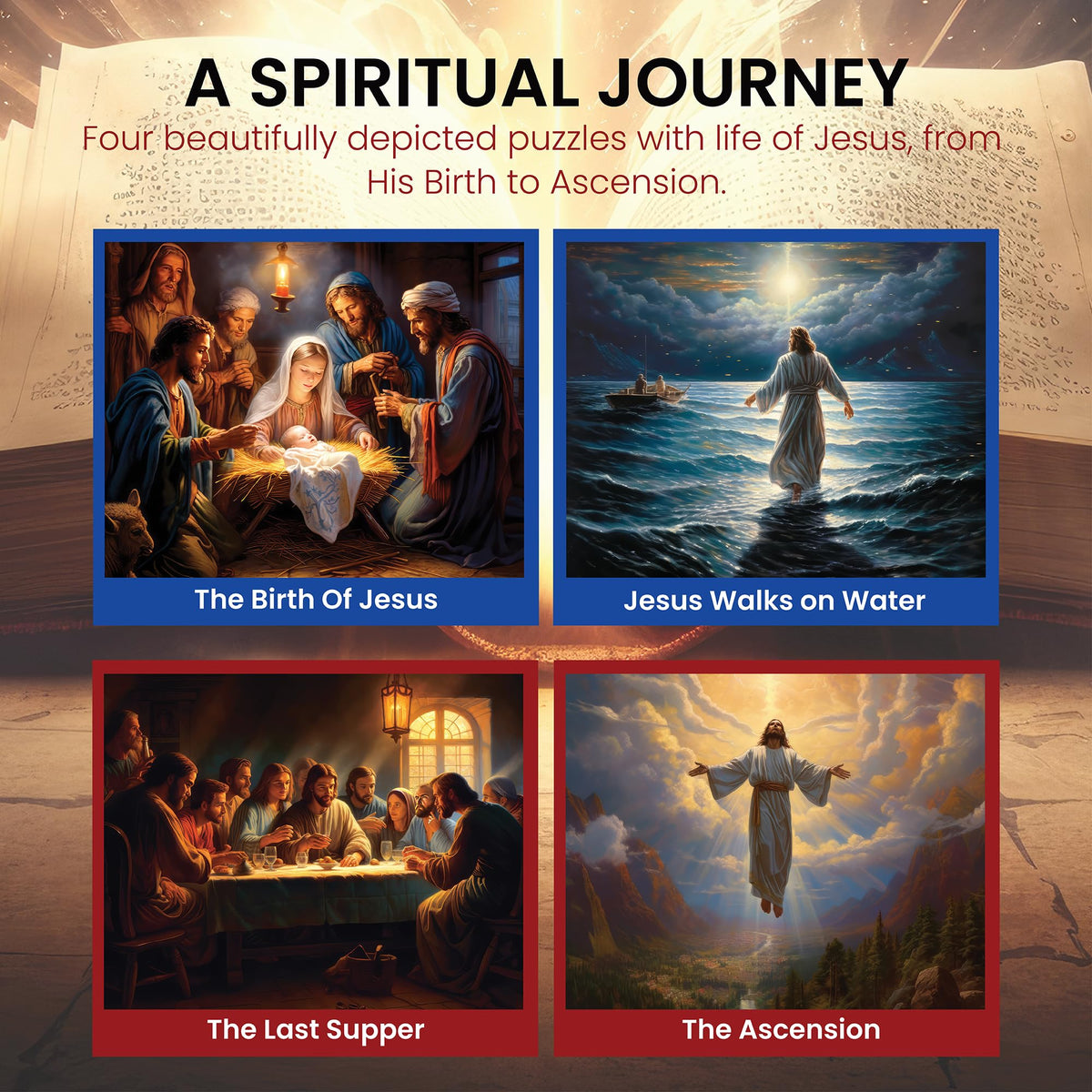 Steadfast Selections Bible-verse landscape puzzle for contemplative study breaks.