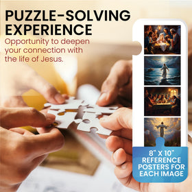 Steadfast Selections church spire puzzle with verse for inspirational gift idea.