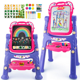 STEAM Life Art Easel double-sided chalkboard and whiteboard for kids' creativity