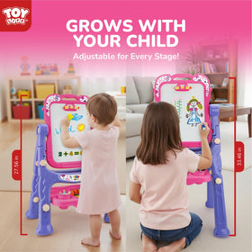 STEAM Life Art Easel with magnetic letters and numbers for early literacy