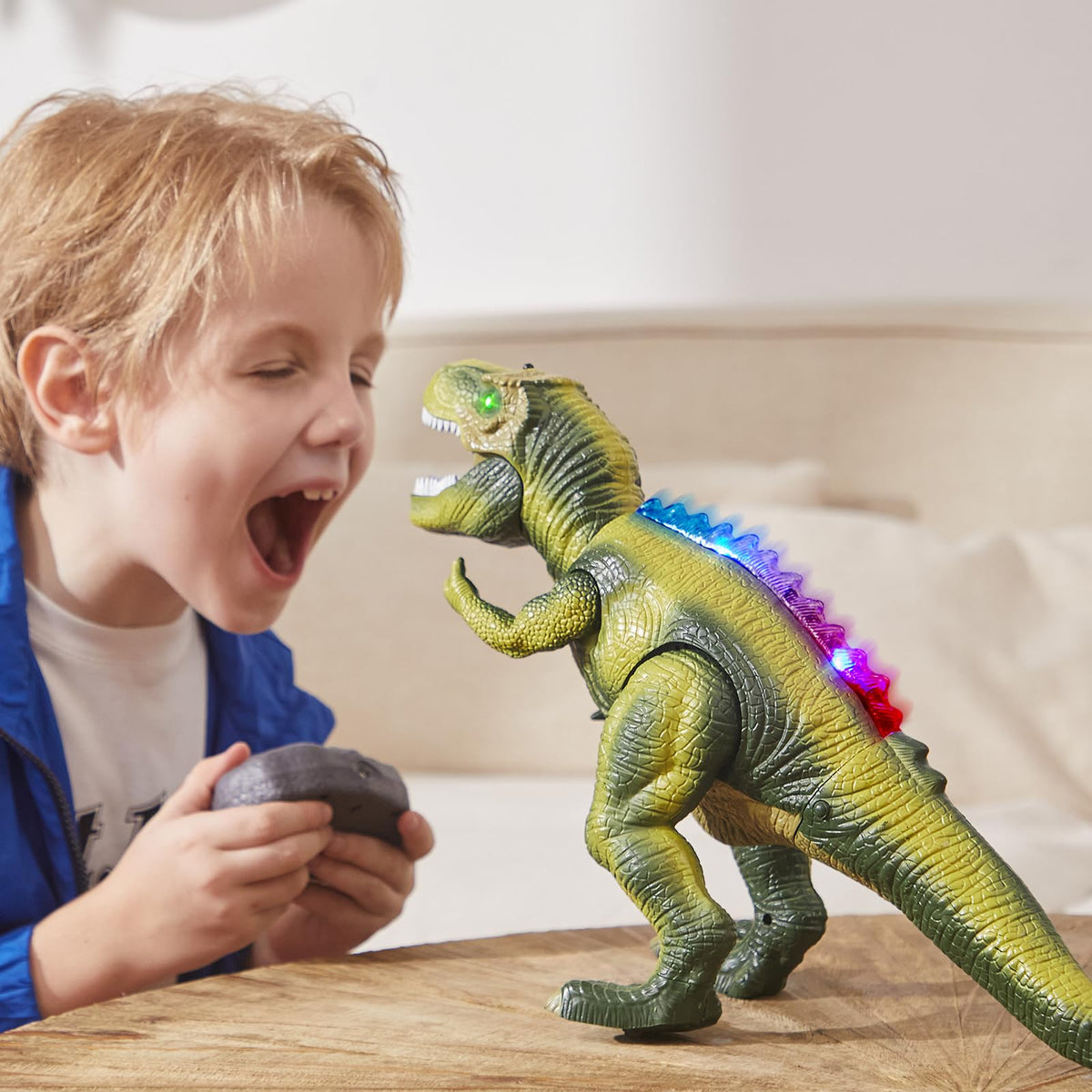 STEAM Life RC dinosaur aiding hand-eye coordination development.