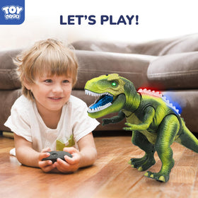 STEAM Life RC dinosaur packaging shown for gift-ready unboxing.