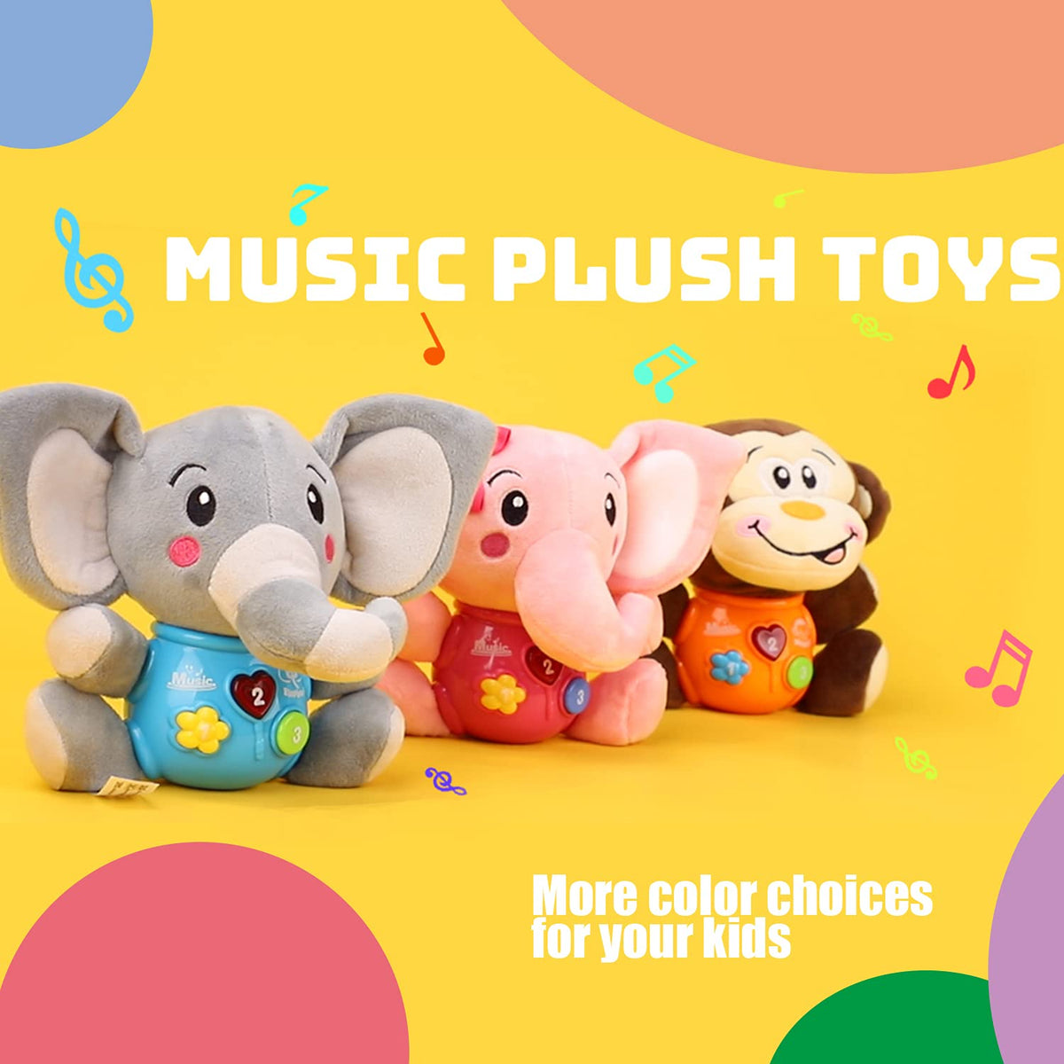 STEAM Life plush elephant pink gift-ready packaging for baby showers.