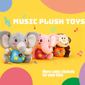 STEAM Life plush elephant pink gift-ready packaging for baby showers.