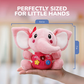 STEAM Life plush elephant pink non-toxic safety for worry-free play.