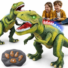 STEAM Life RC dinosaur walks to spark imaginative play.