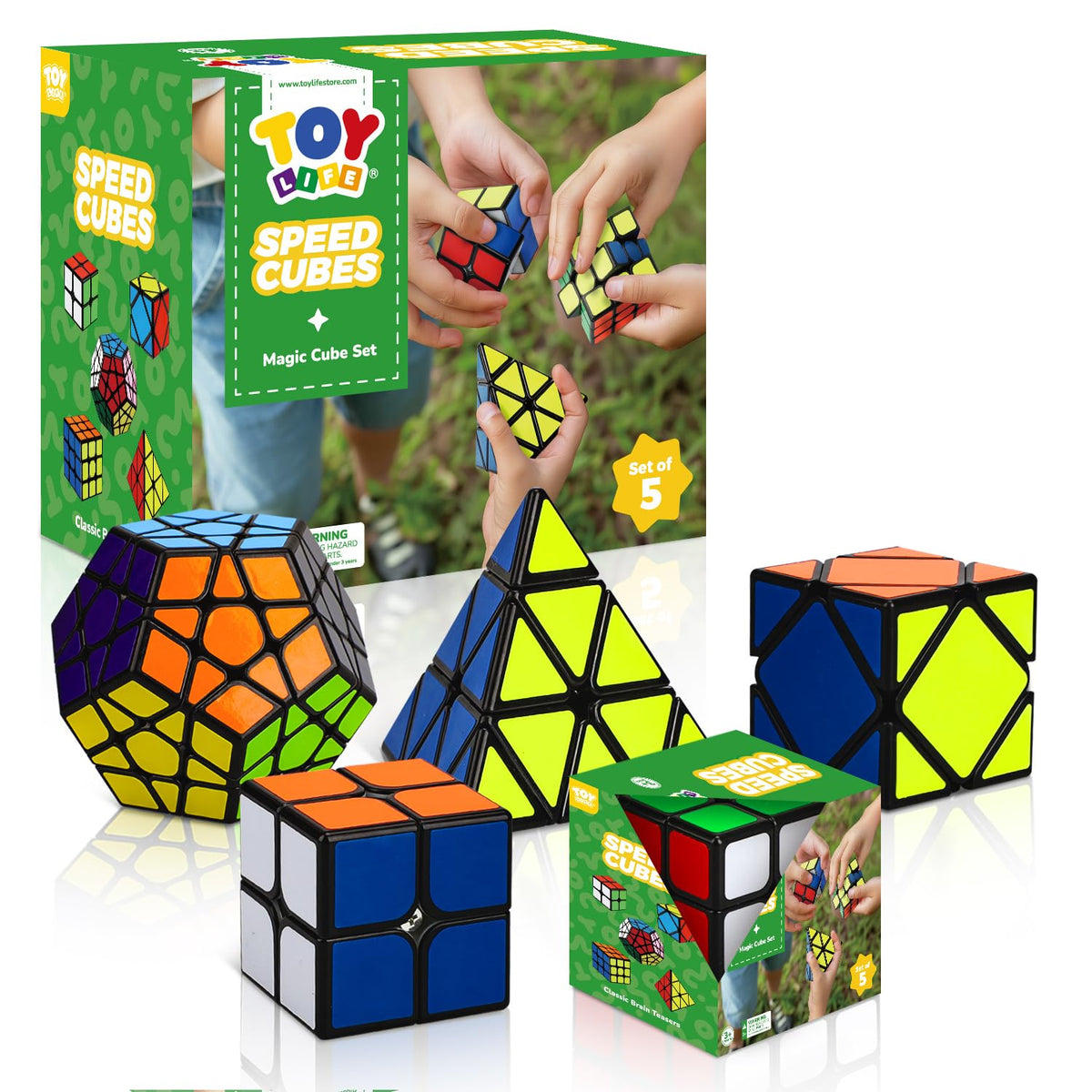 STEAM Life 3x3 speed cube top view with smooth turning.