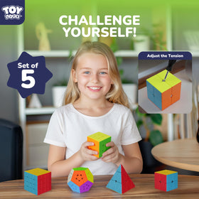 STEAM Life Speed Cube Set 2x2 in hand demonstrates portable brain-teaser